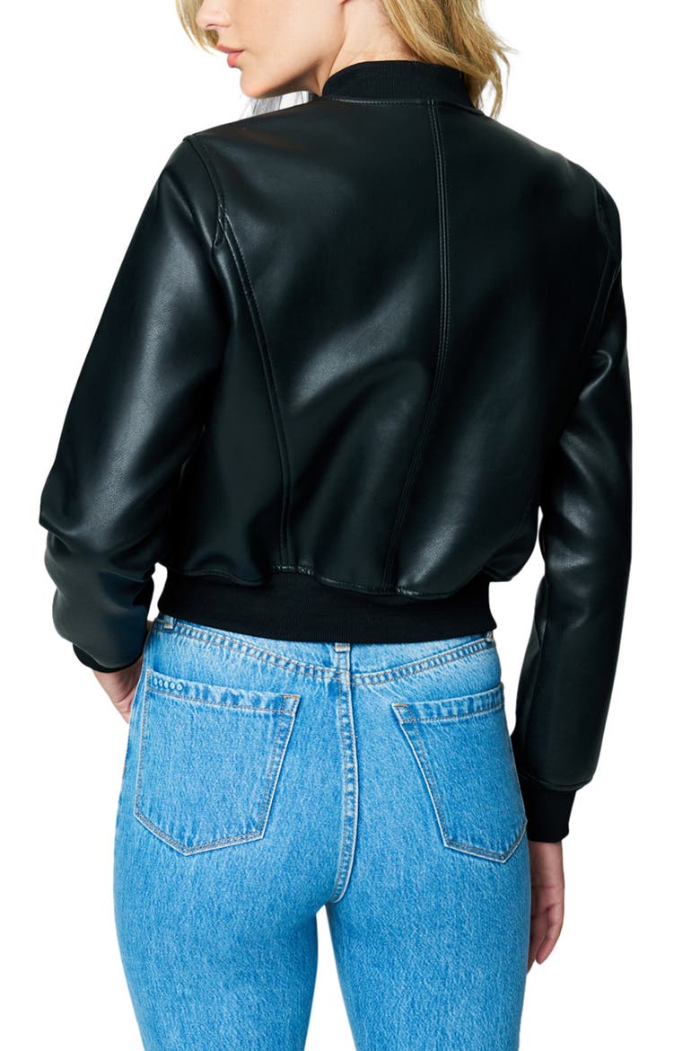 Faux Leather Bomber Jacket, Alternate, color, X FACTOR