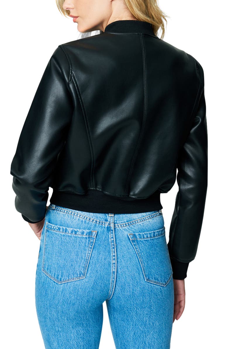 BLANKNYC Faux Leather Bomber Jacket, Alternate, color,