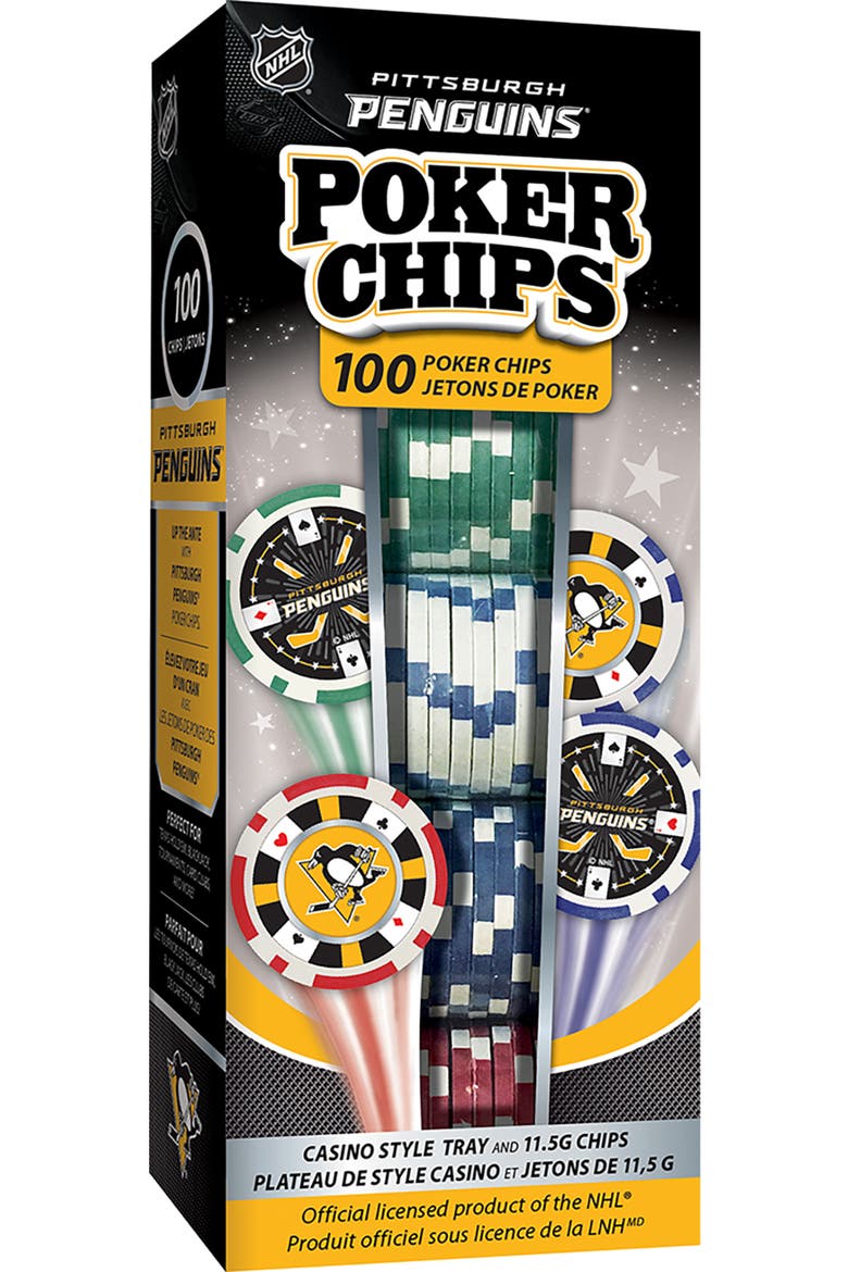 Pittsburgh Penguins 100pc Poker Chips, Main, color, Multicolor