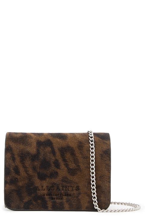Honore Leopard Suede Cardholder