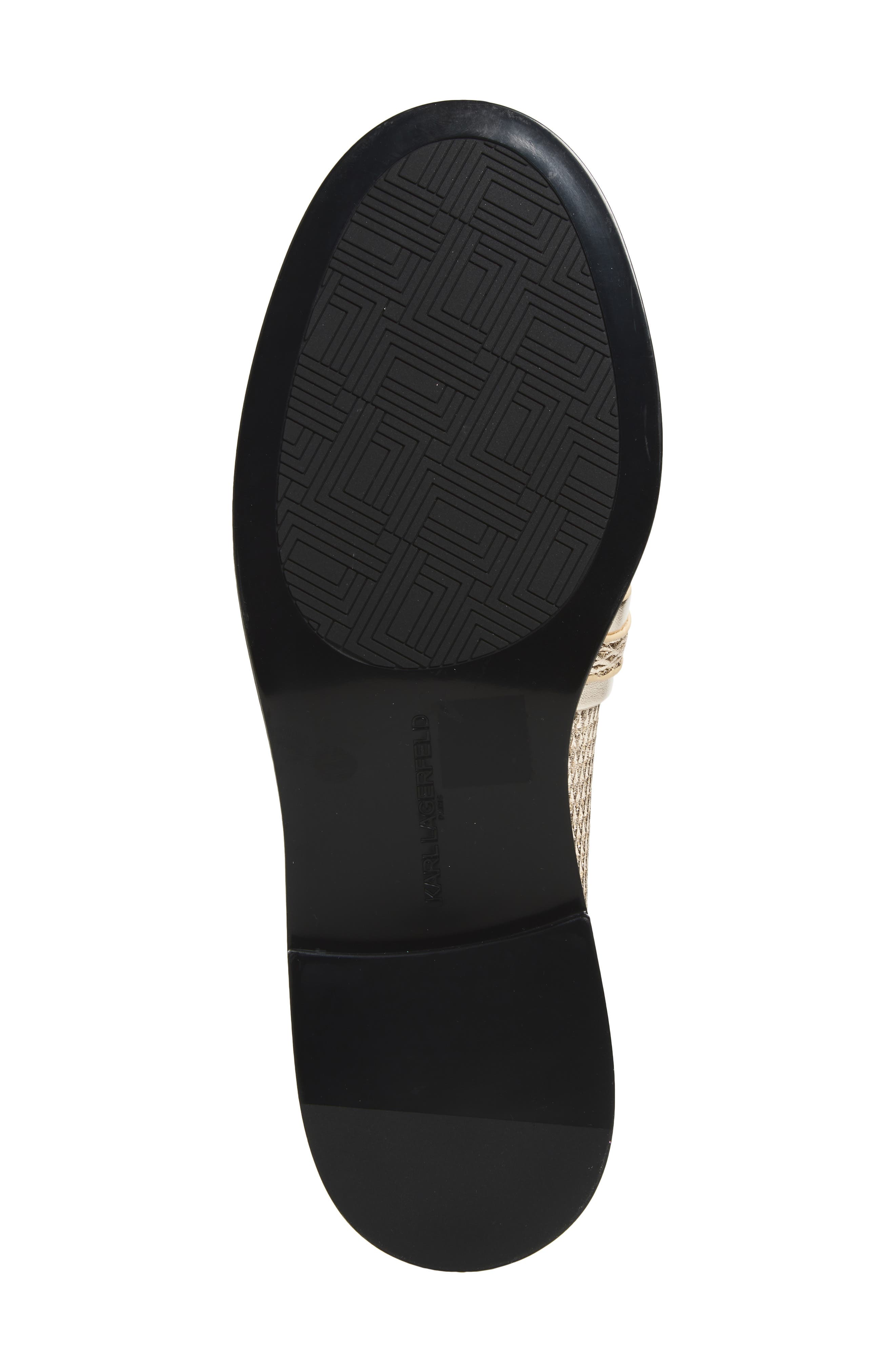 KARL LAGERFELD PARIS Rainn Metallic Loafer, Alternate, color, White Gold