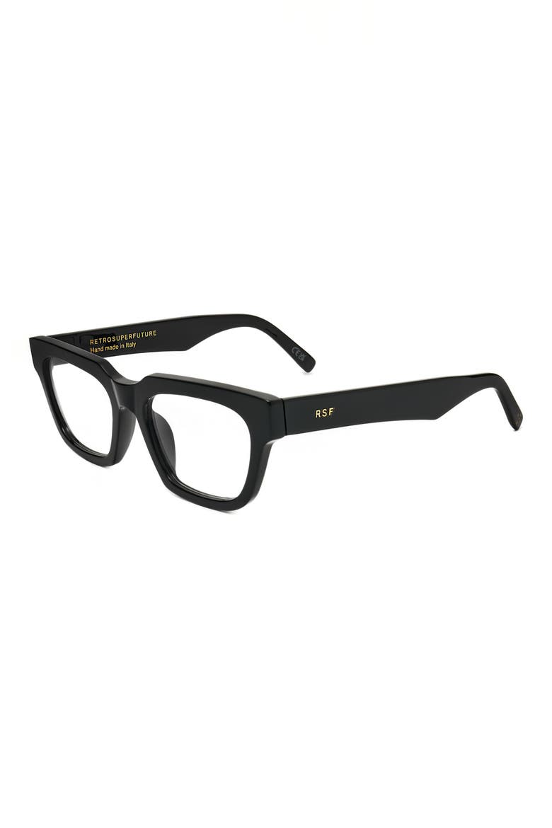 54mm Rectangular Reading Glasses, Alternate, color, BLACK