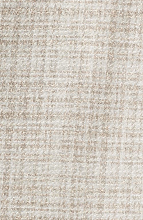 Hugo Boss Boss Jeff Regular Fit Tan Shadow Check Stretch Wool & Silk Blend Sport Coat In Neutral