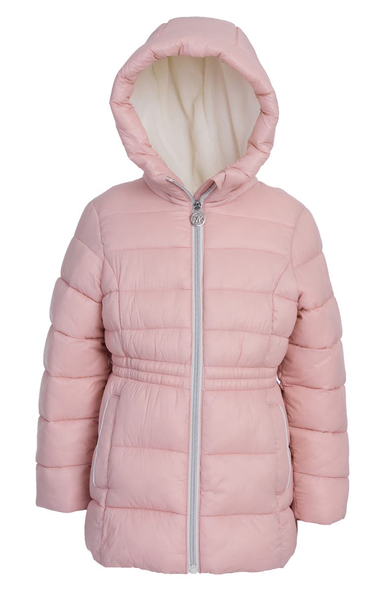 Michael Kors Kids' Puffer Jacket, Main, color, Rosewater