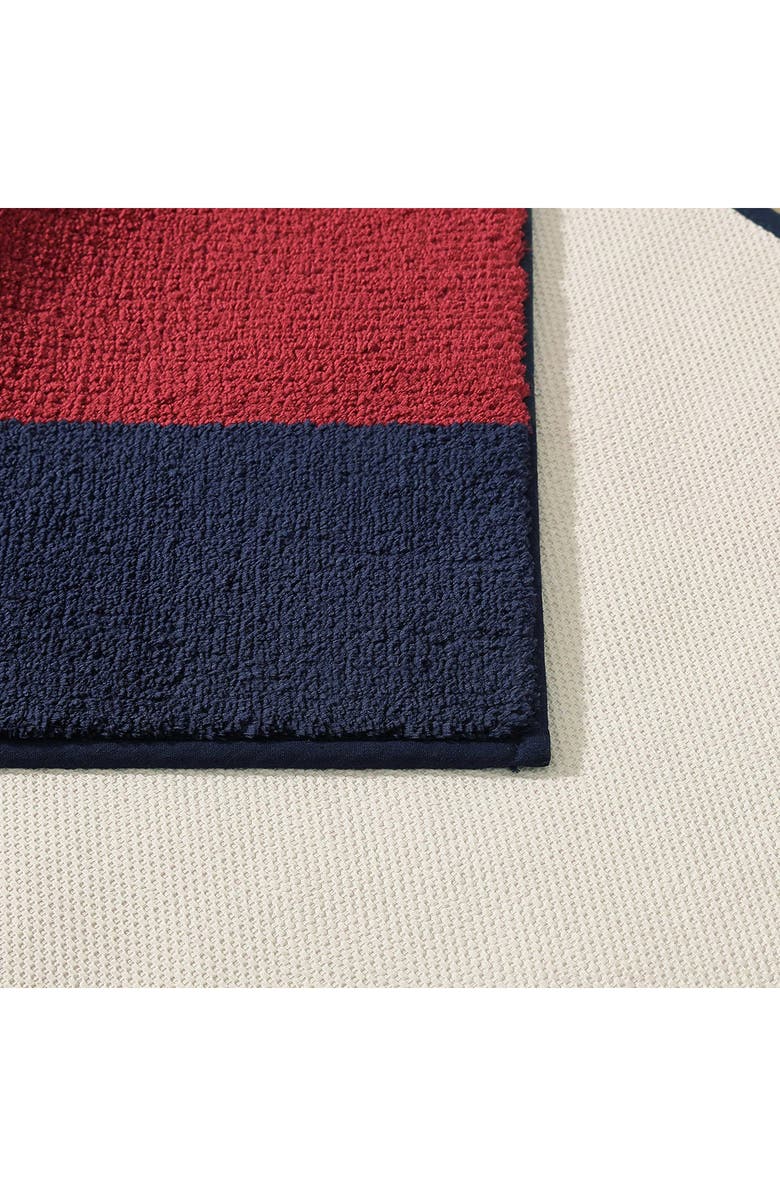 Tommy Hilfiger Flag Bath Rug, Alternate, color, Midnight Blue/ Scarlet/ White