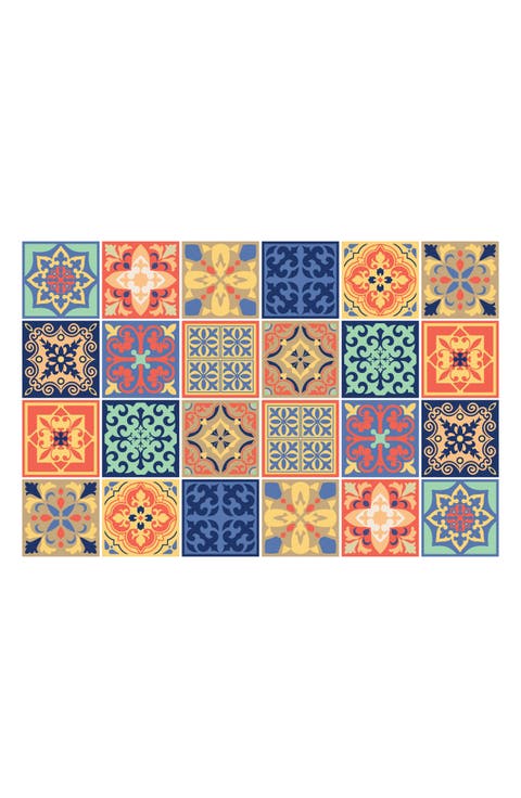 Mara Colorful Peel and Stick Tiles - Pack of 3