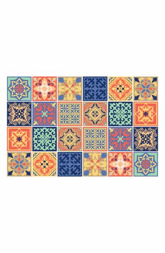 WALPLUS Mara Colorful Peel and Stick Tiles - Pack of 3