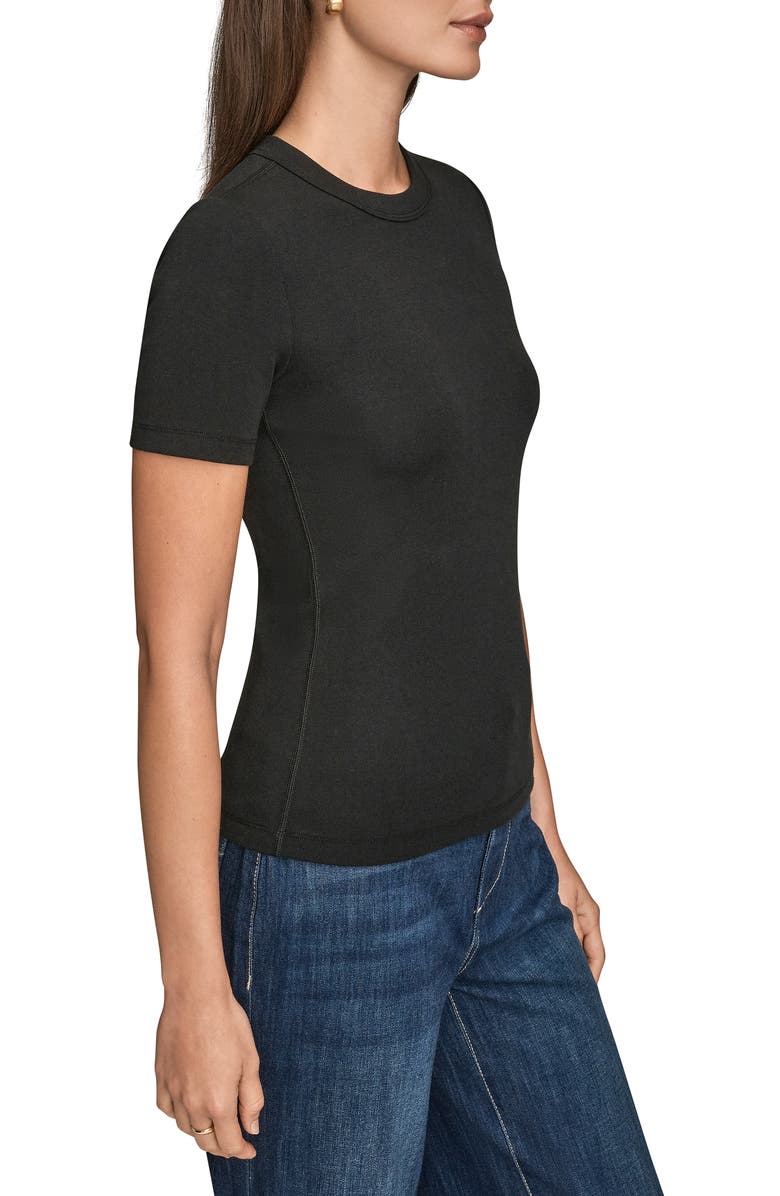 Donna Karan New York Crewneck Top, Alternate, color, Black