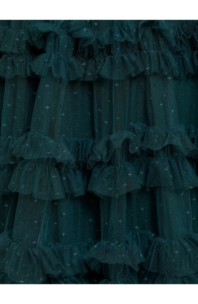 Needle & Thread Lisette Ruffle Off Shoulder Gown, Alternate, color, Emerald