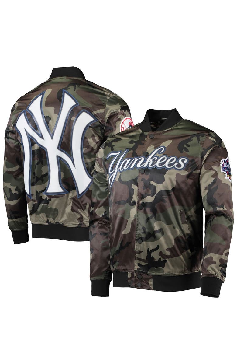 PRO STANDARD Men's Pro Standard Camo New York Yankees Satin Full-Snap Jacket, Main, color, 