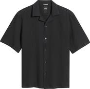 BOSS Lars Relaxed Fit Seersucker Camp Shirt