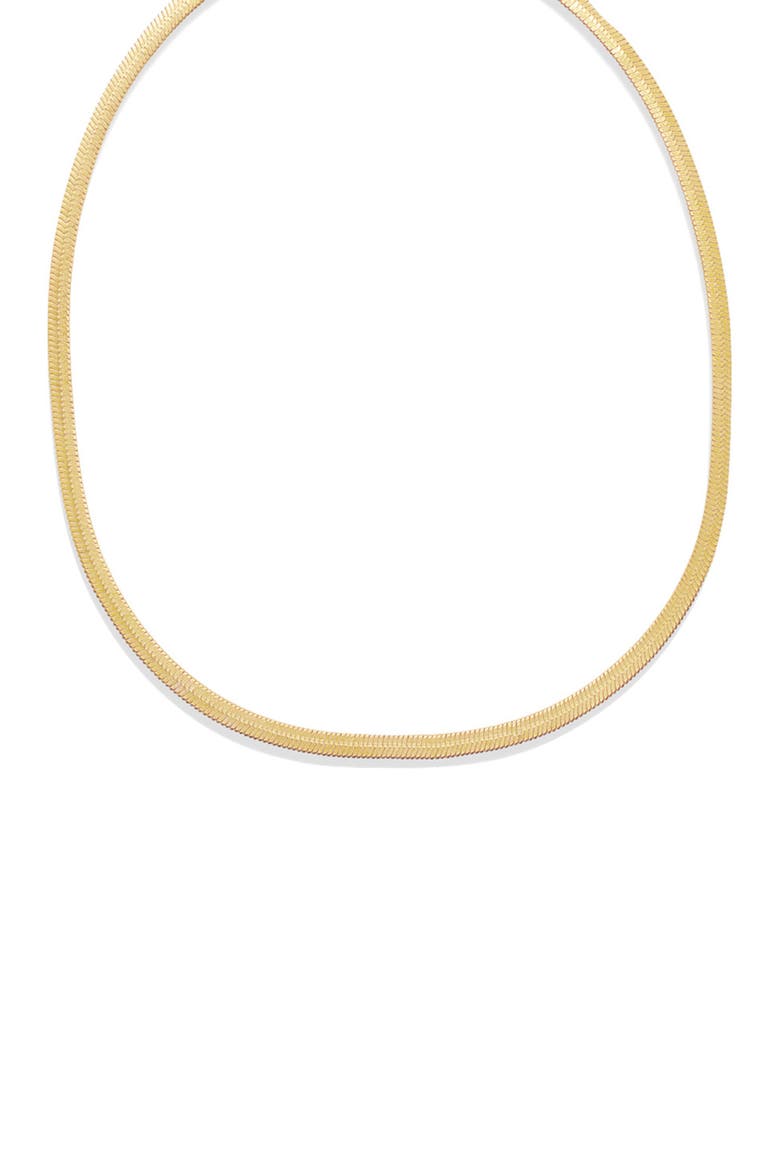 Herringbone Necklace, 3mm, Main, color, Gold