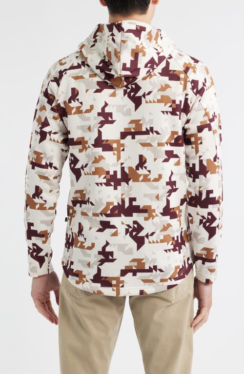 Swannies Matthew Geo Print Fleece Hoodie In Neutral