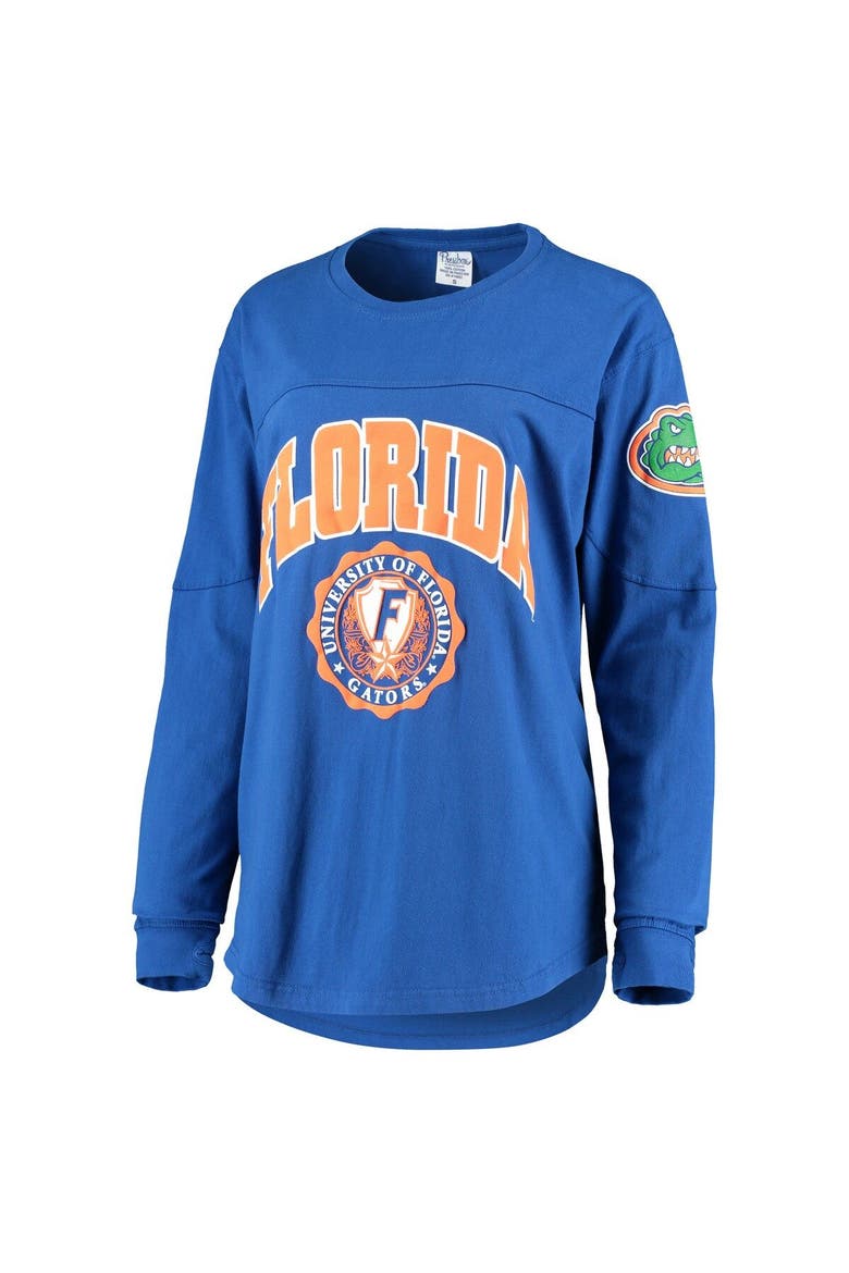 Women's Pressbox Royal Florida Gators Gator Head Edith Long Sleeve T-Shirt, Alternate, color, Royal