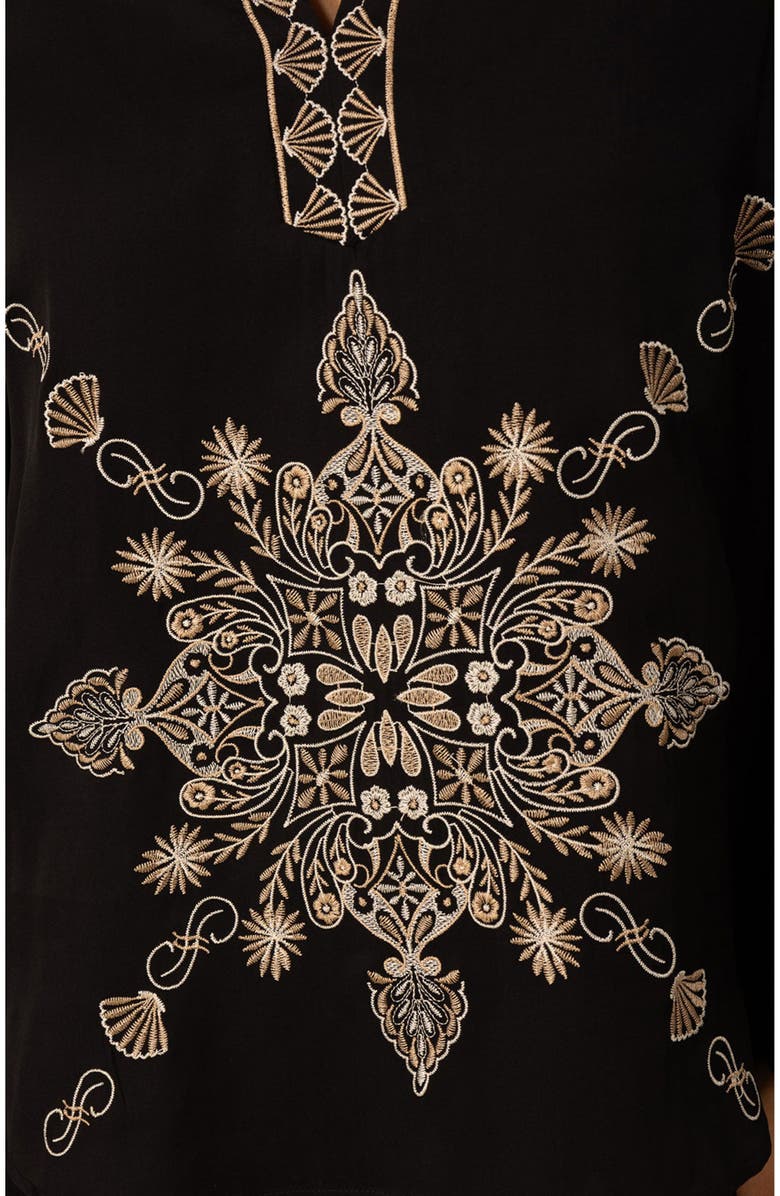 Hale Bob Elliott Embroidered Twill Top, Alternate, color, 