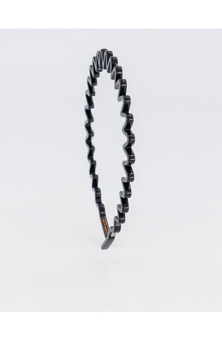 Alexandre de Paris Alesia Acetate Headband, Main, color, Black