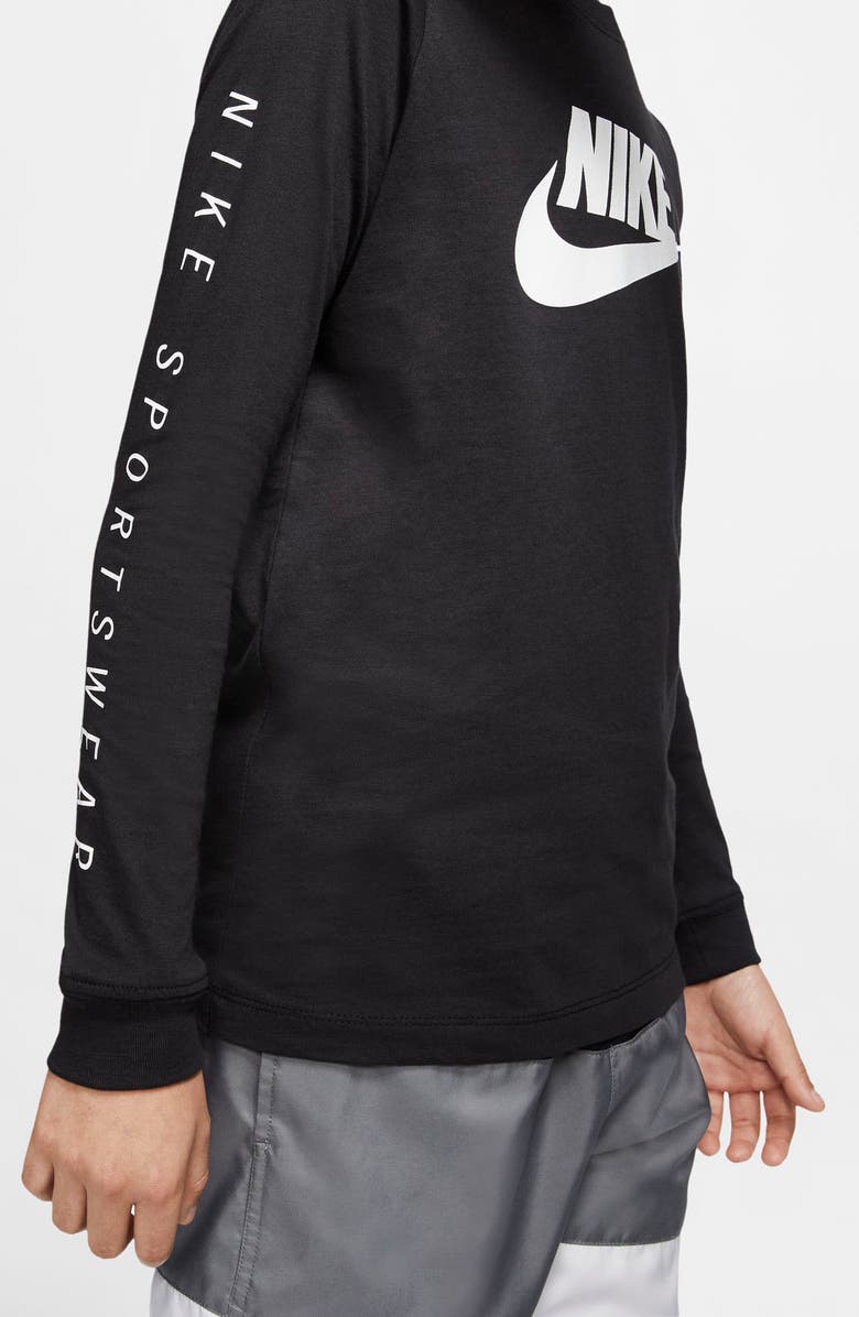 Nike Kids' Sportswear Long Sleeve Logo Graphic Tee, Alternate, color, 