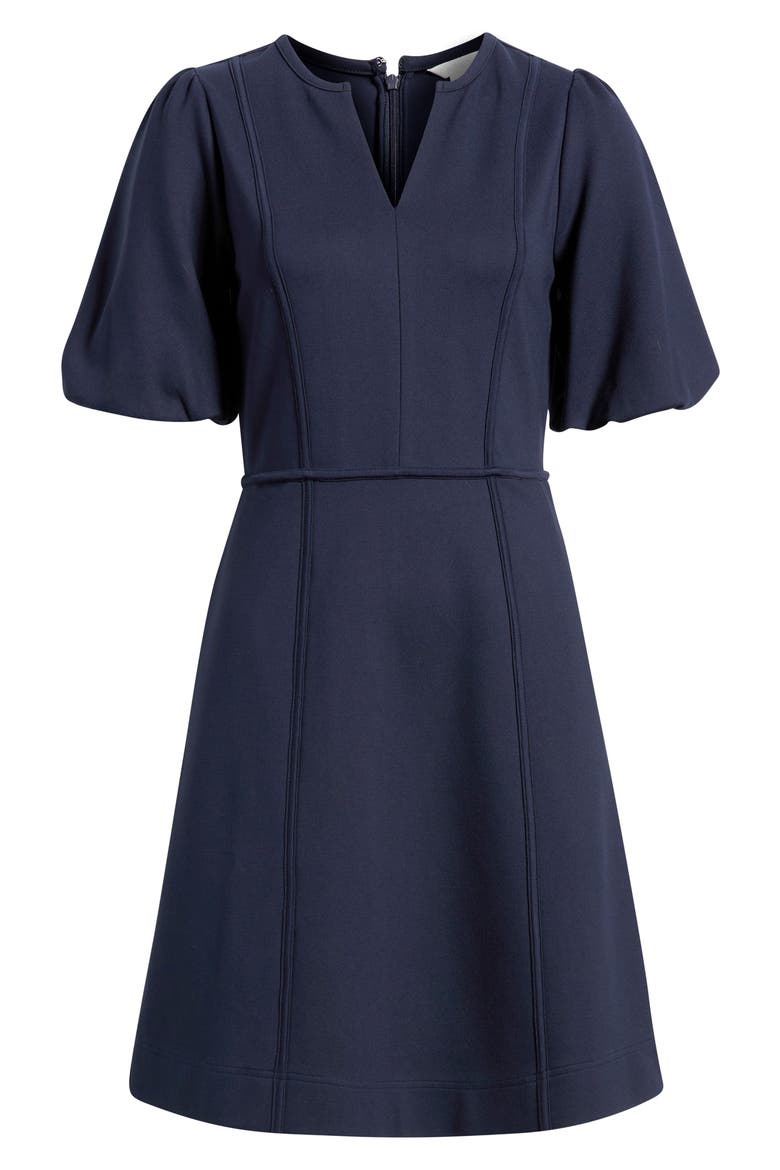 Puff Sleeve Ponte Dress, Alternate, color, NAVY NIGHT