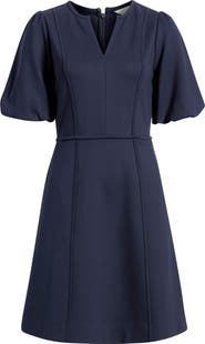 Caslon® Puff Sleeve Ponte Dress