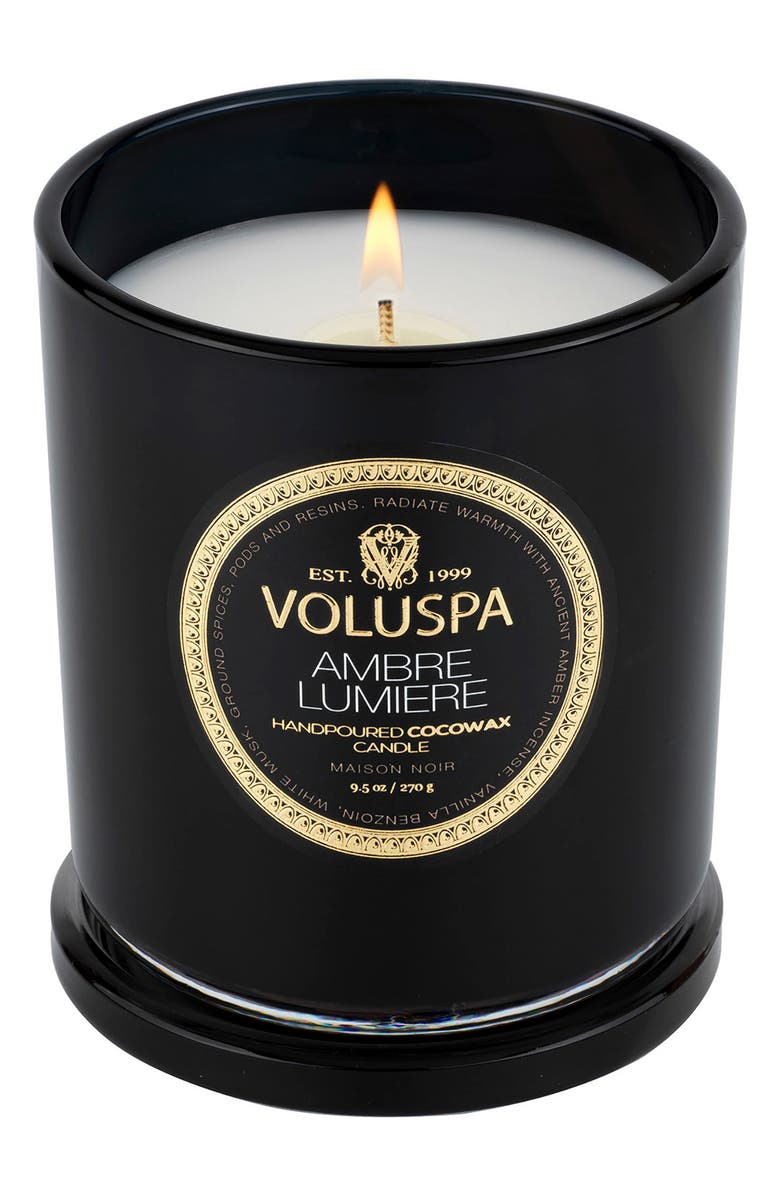 Voluspa Ambre Lumiere Classic Candle, Main, color,
