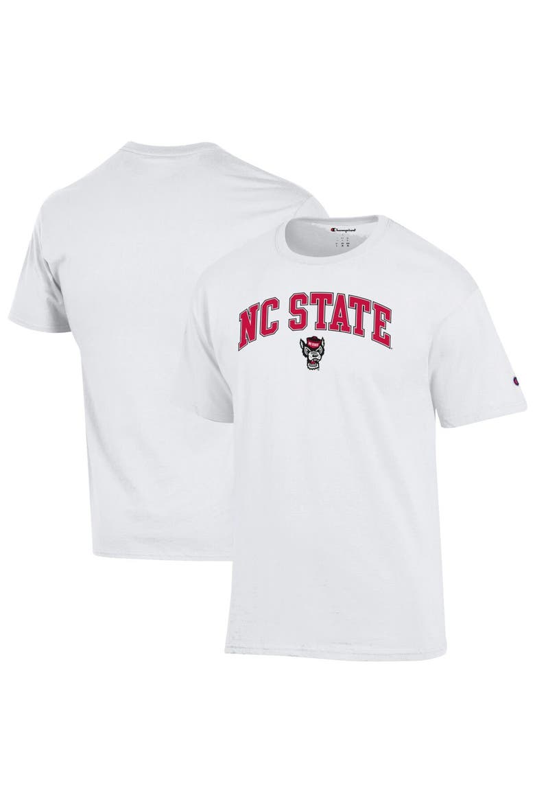 Men's Champion  White NC State Wolfpack Arched Logo T-Shirt, Alternate, color, White