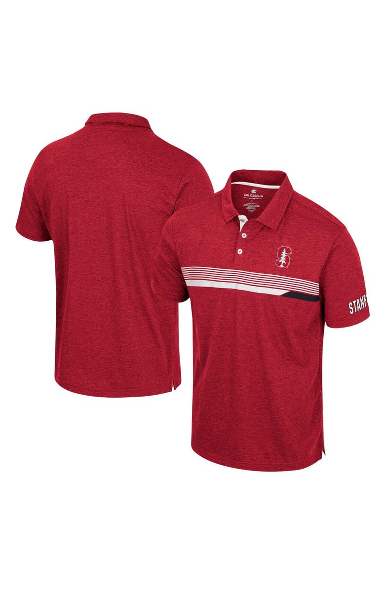 COLOSSEUM Men's Colosseum  Cardinal Stanford Cardinal No Problemo Polo, Main, color, Cardinal