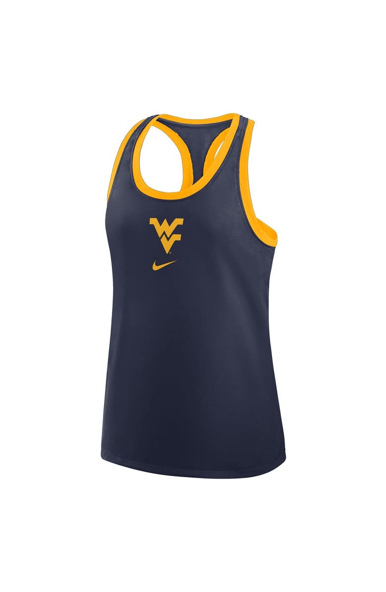 Nike Women's Nike Navy West Virginia Mountaineers Primetime Tri-Blend Racerback Tank Top, Alternate, color,