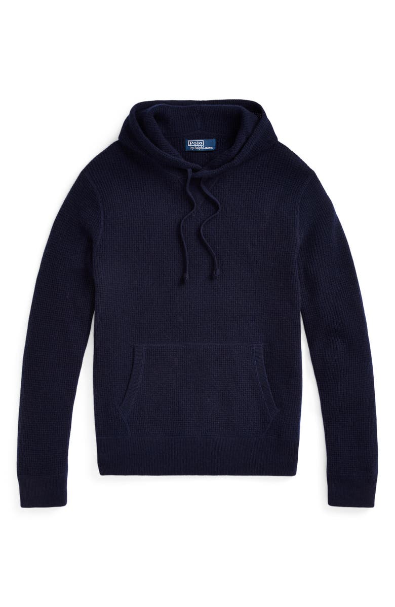 Polo Ralph Lauren Waffle Knit Cashmere Hoodie, Alternate, color, 