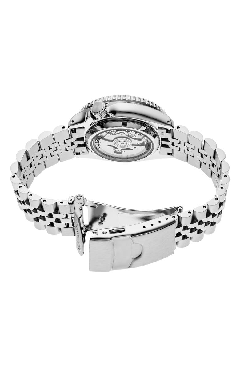 SEIKO WATCHES 5 Sports Bracelet Watch, 42mm, Alternate, color, Black