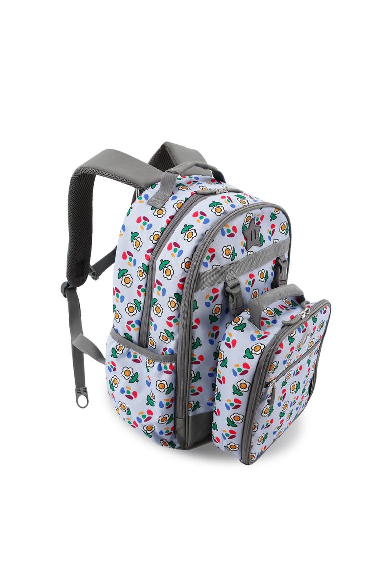 Duet Kids 16" Backpack With Detachable Lunch Box For School, Alternate, color, EVERY DAISY