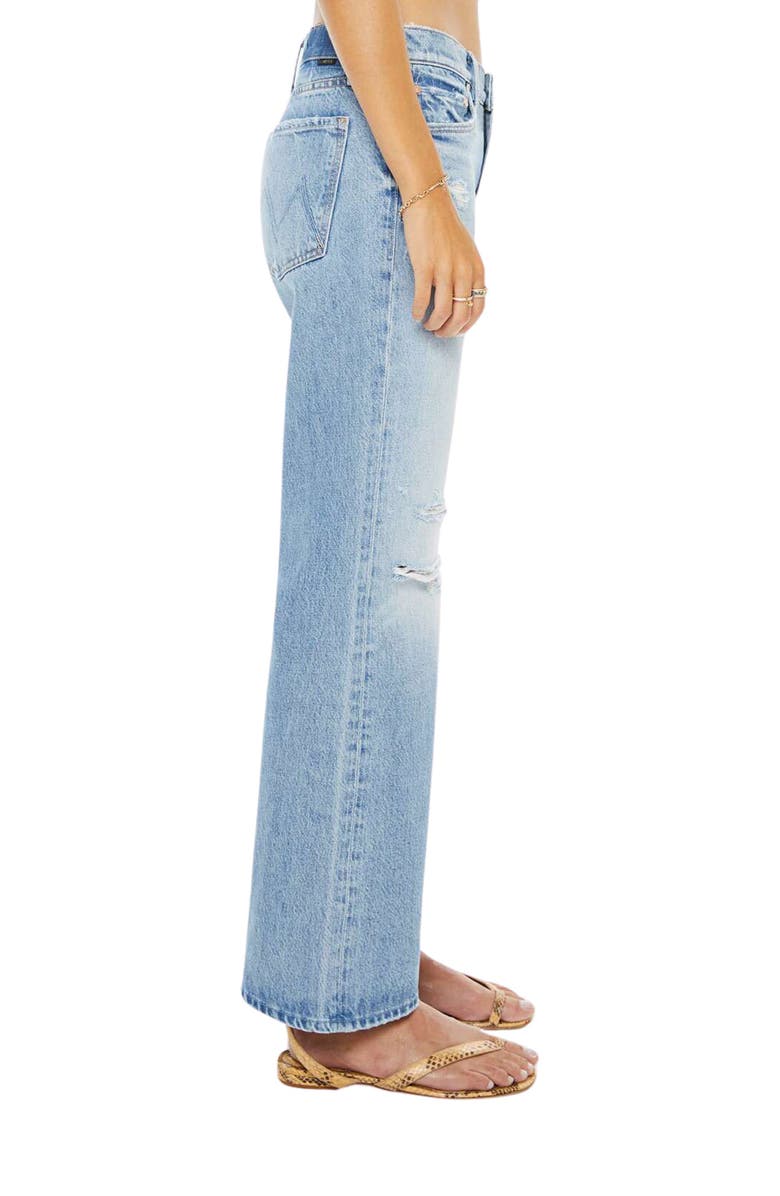 MOTHER The Bookie Nerdy Ripped Wide Leg Jeans, Alternate, color, Fafo