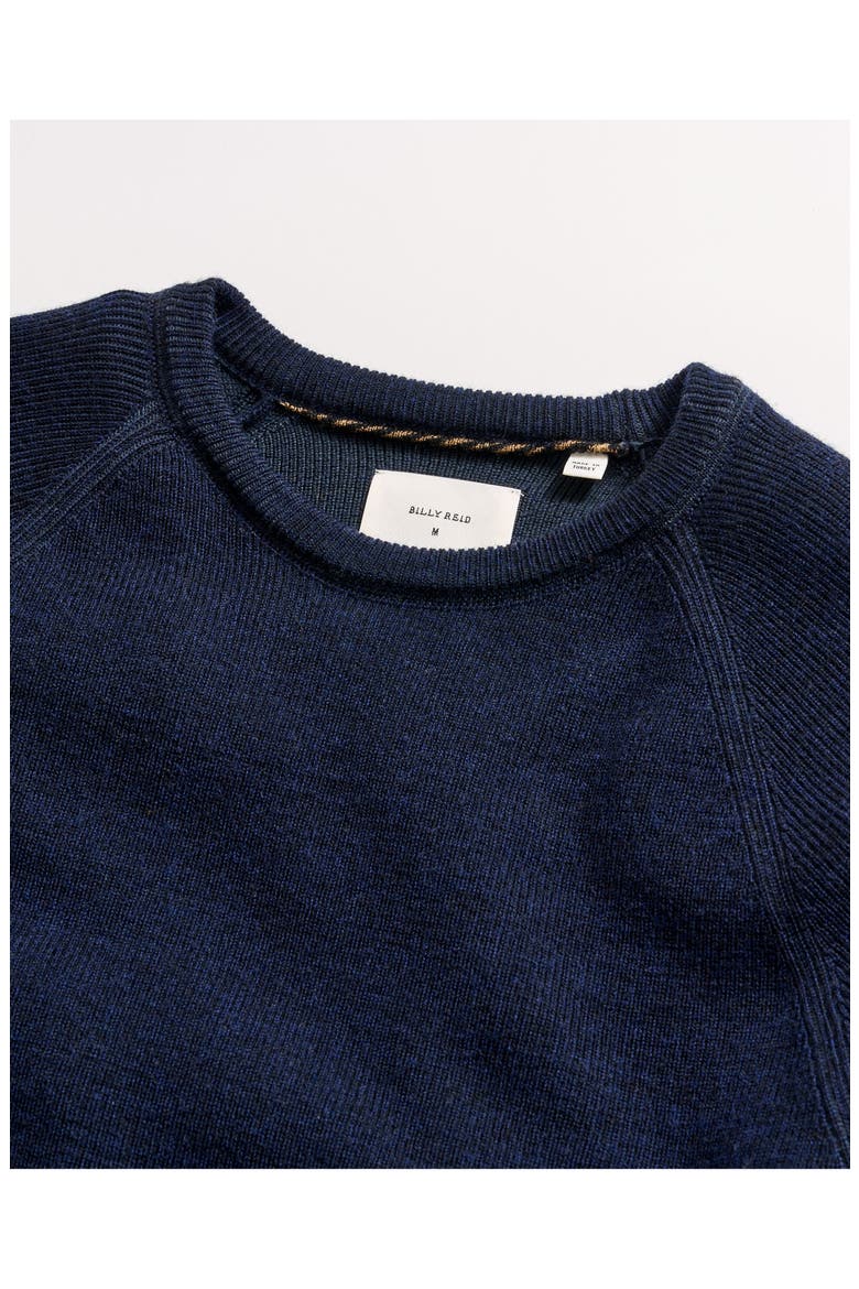 Bishop Rib Wool & Cotton Sweater, Alternate, color, CARBON BLUE