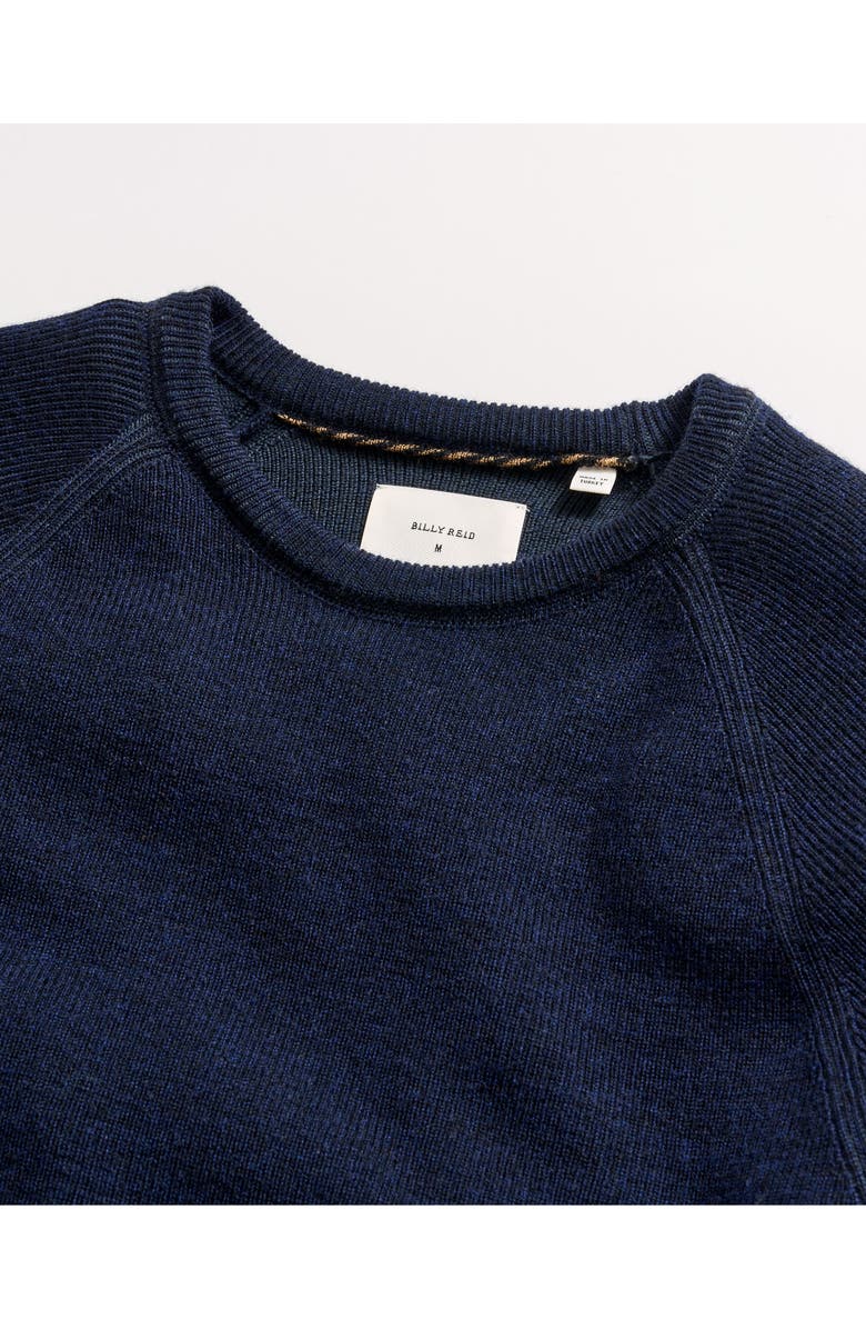 Billy Reid Bishop Rib Wool & Cotton Sweater, Alternate, color, Carbon Blue