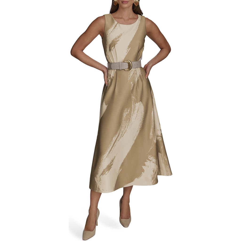 DONNA KARAN DONNA KARAN NEW YORK BELTED MIDI DRESS