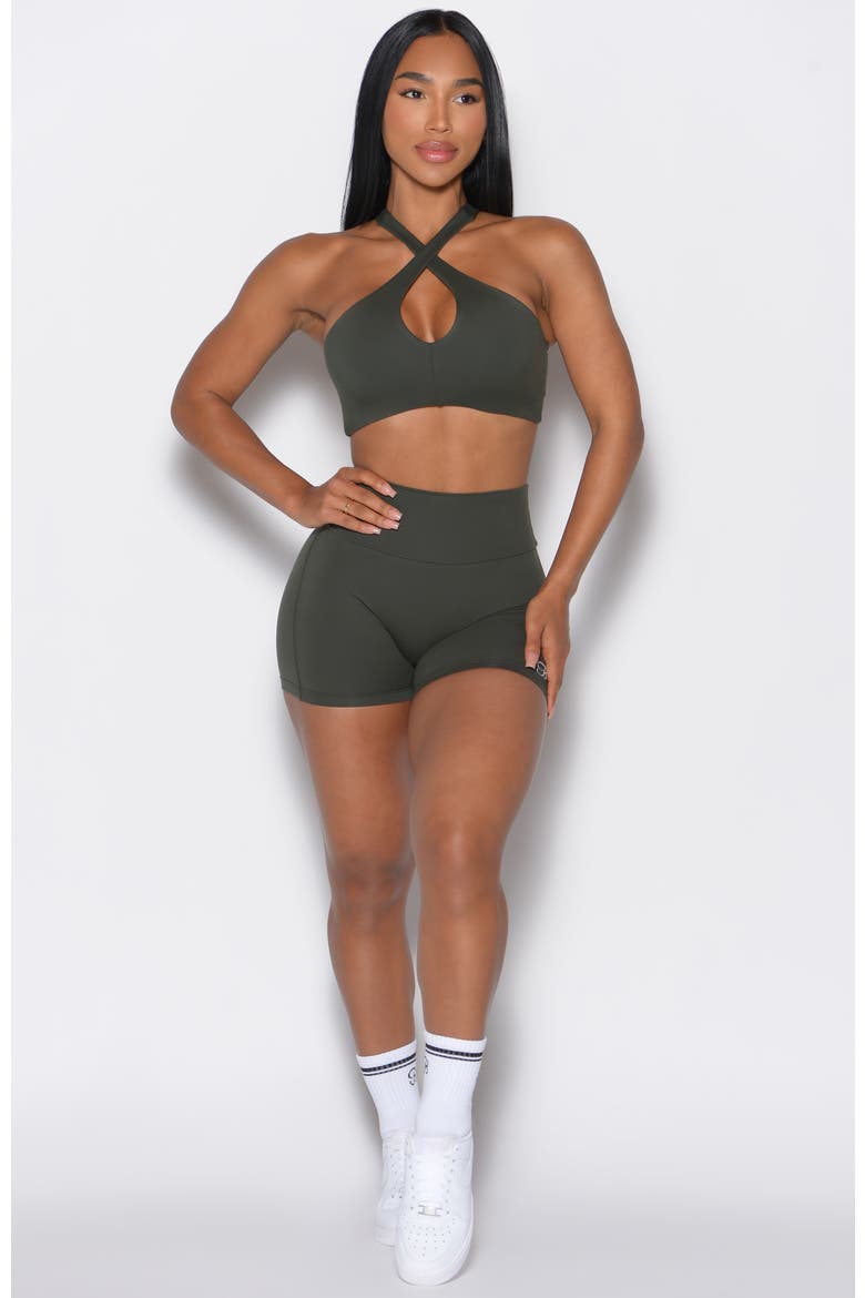 Cross Over Halter Bra, Alternate, color, Deep Ivy