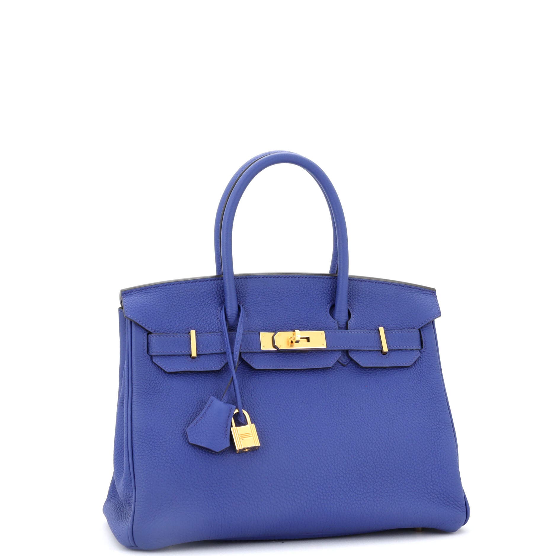 Pre-Owned Hermes Birkin Handbag Blue Togo with Gold Hardware 30, Alternate, color, Bleu Royal