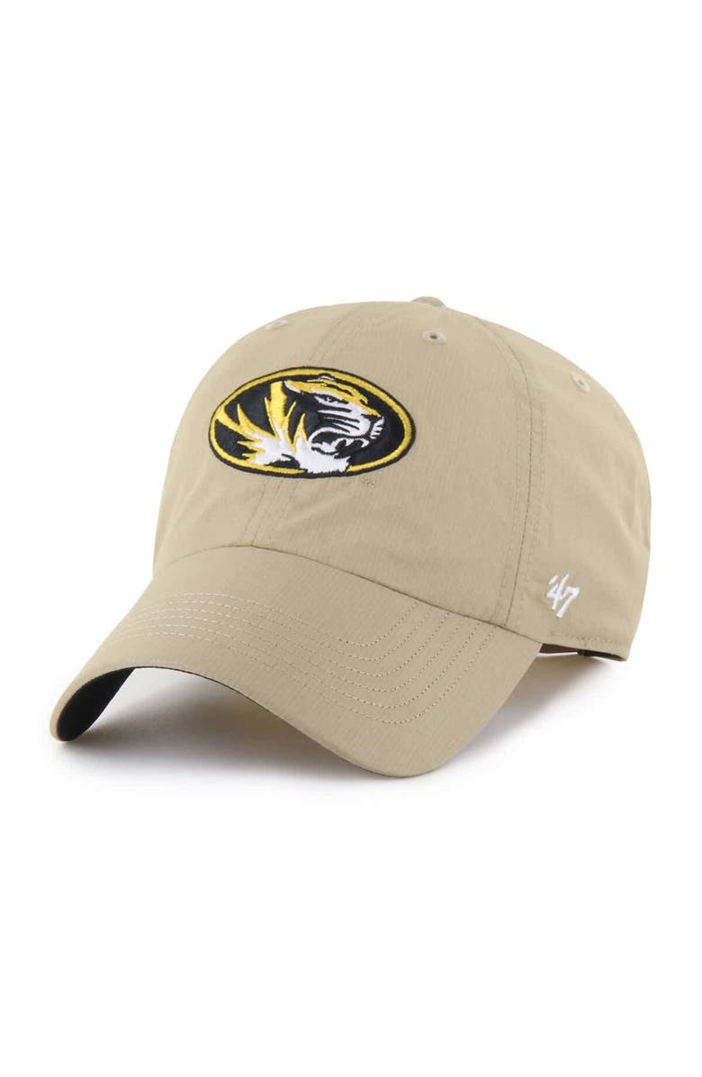 '47 Men's '47 Khaki Missouri Tigers Clean Up brrr° Adjustable Hat, Main, color, Khaki