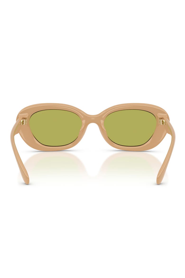 54mm Oval Sunglasses, Alternate, color, SOLID EGGSHELL / PISTACHIO SOLID