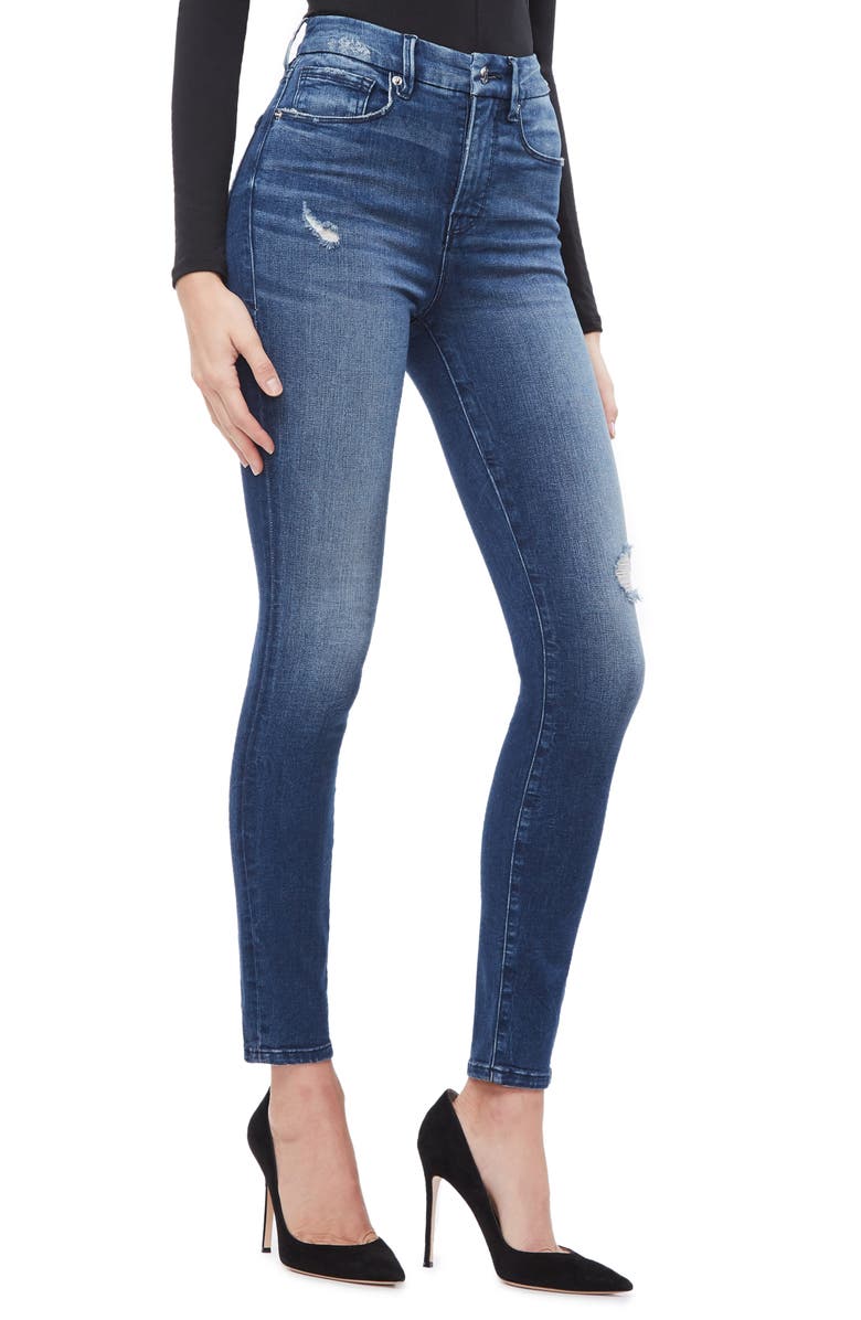 Good American Good Waist High Waist Skinny Jeans, Alternate, color, 
