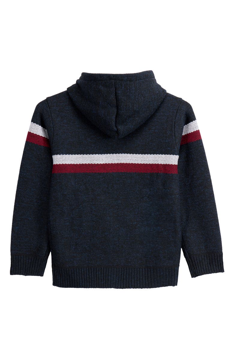 XRAY Kids' Stripe Full Zip Hoodie, Alternate, color, Navy/White