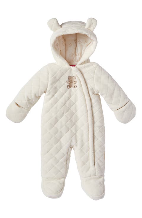 Bear Hooded Quilted Pram (Baby)