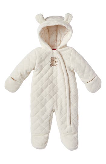 Wippette Babies'  Quilted Microfleece Pram In Ivory