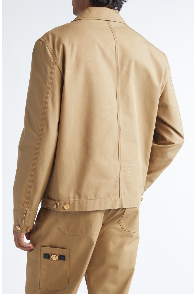 Medusa Cotton Canvas Chore Jacket, Alternate, color, DARK SAND