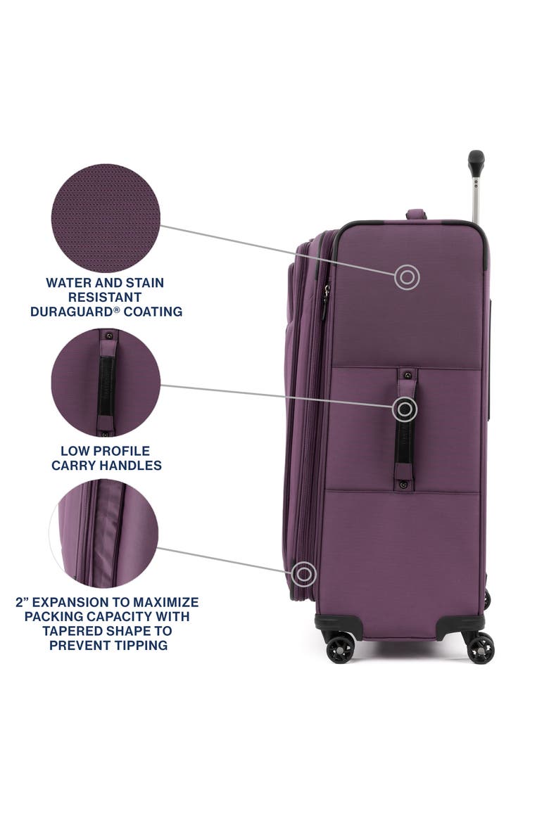 Tourlite Softside Expandable 29" Large Checked Spinner Luggage, Alternate, color, Deep Purple