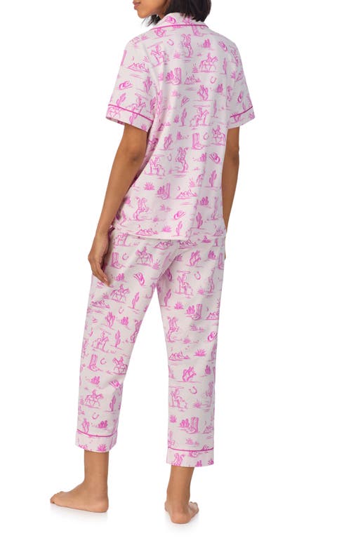 Bedhead Pajamas Print Stretch Organic Cotton Jersey Crop Pajamas