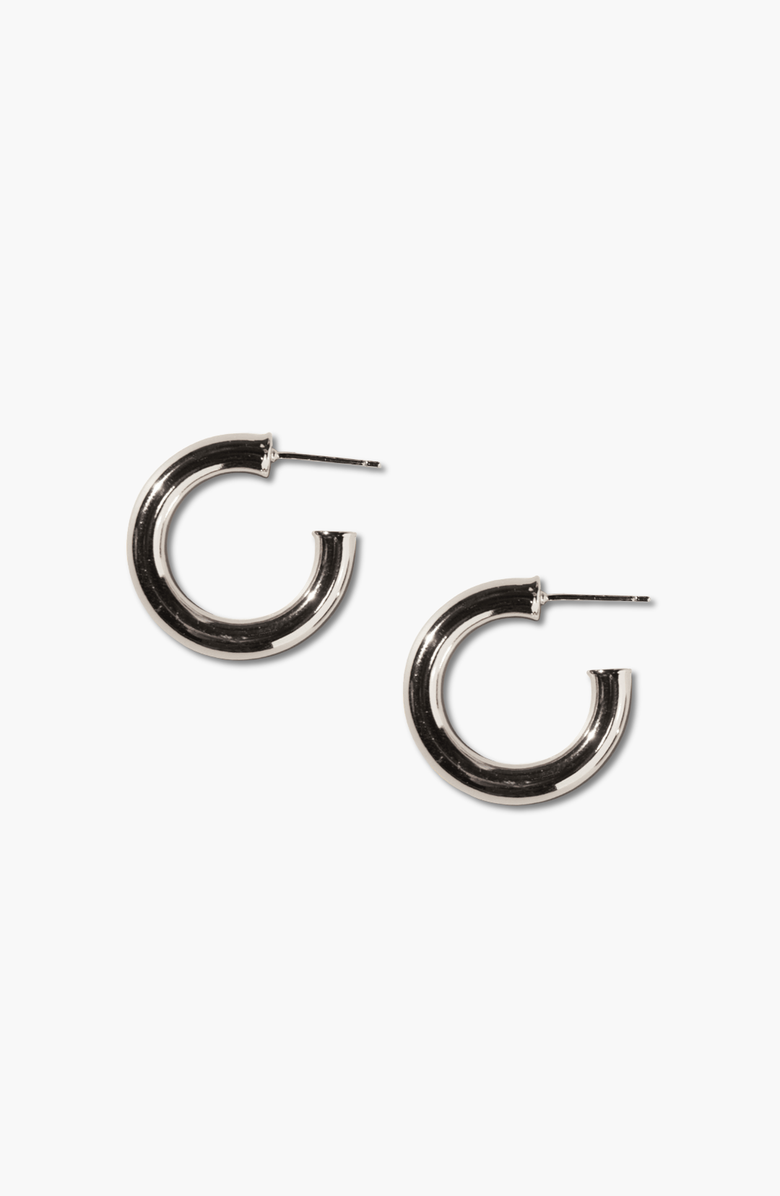 81026256 Hollow Statement Hoop Earrings, Alternate, color, Silver