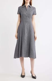 Theory Stretch Linen Blend Shirtdress