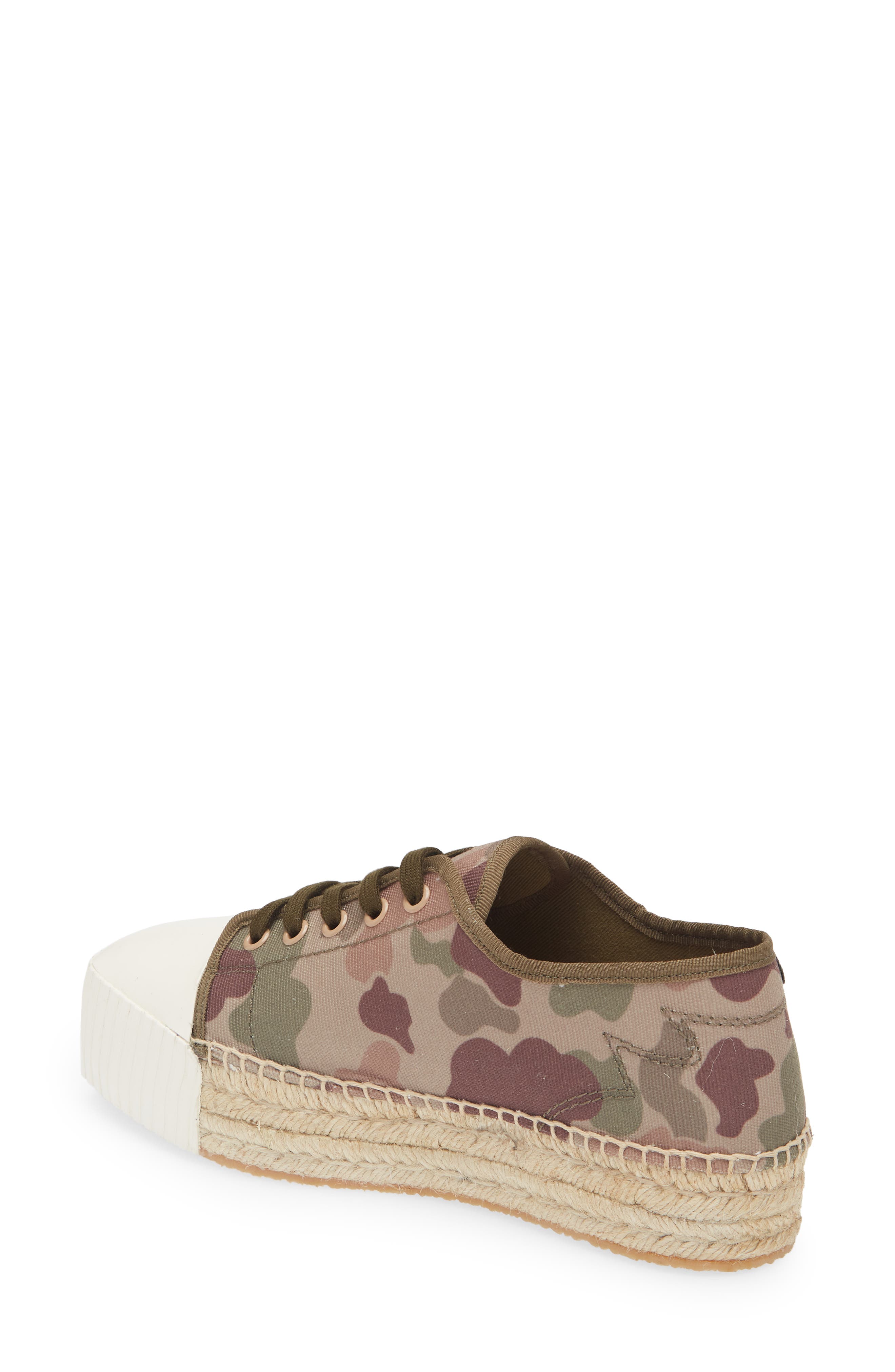 Palm Angels Camo Espadrille Platform Sneaker, Alternate, color, 