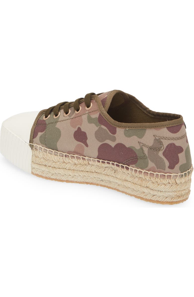 Palm Angels Camo Espadrille Platform Sneaker, Alternate, color,
