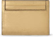 Mulberry Crinkled Metallic Leather Card Case
